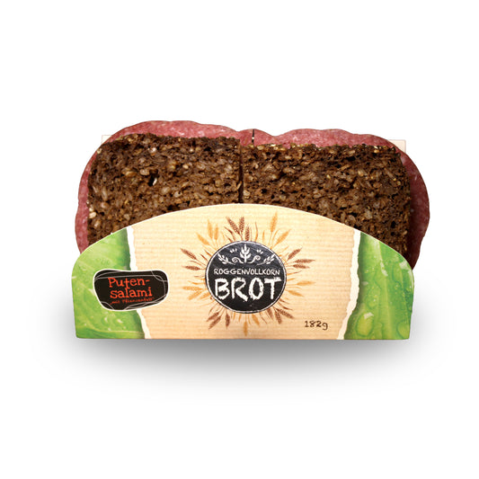 freshcompany 2er Roggenvollkornbrot 100% Putensalami 192g