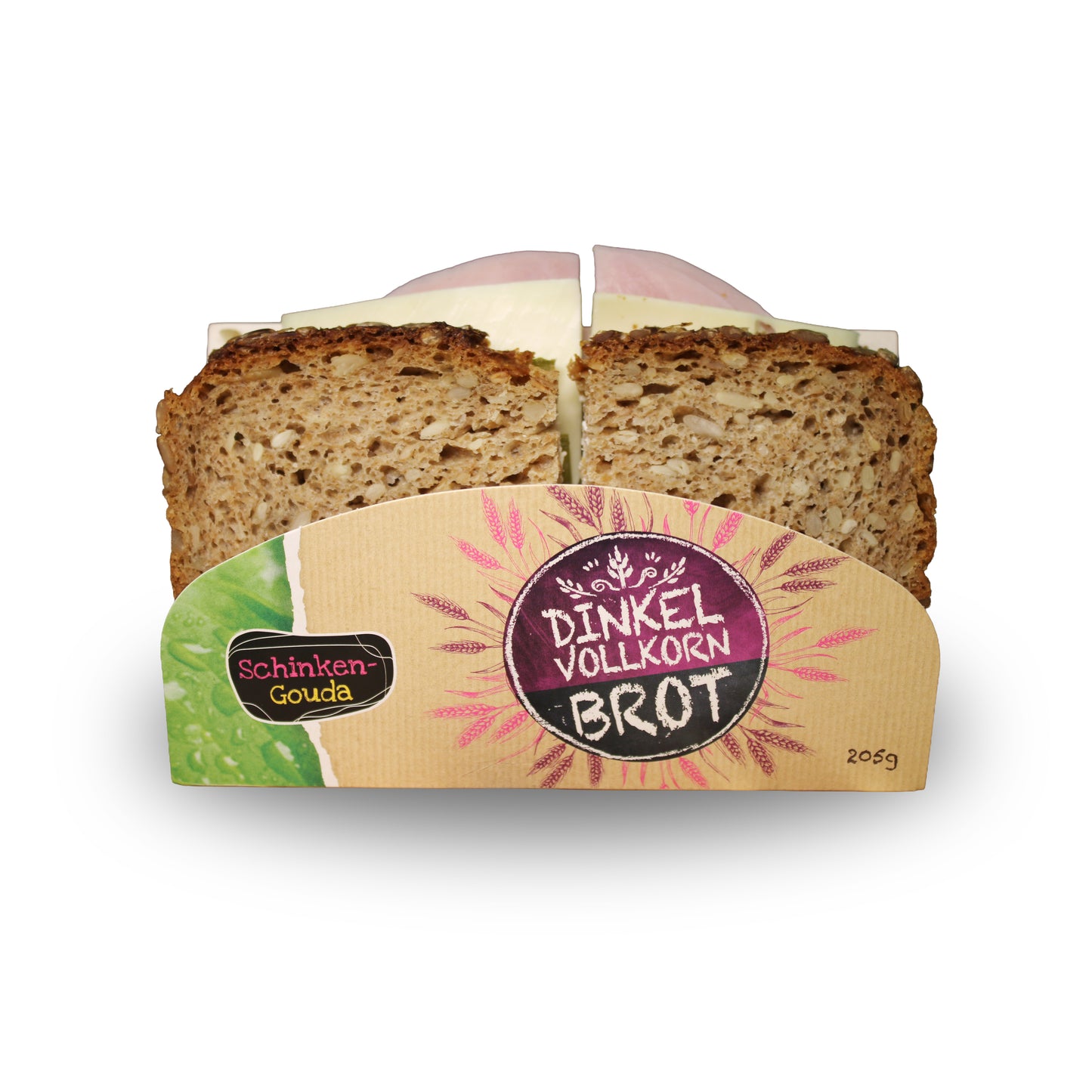 freshcompany 2er Dinkelvollkornbrot Schinken & Gouda 215g