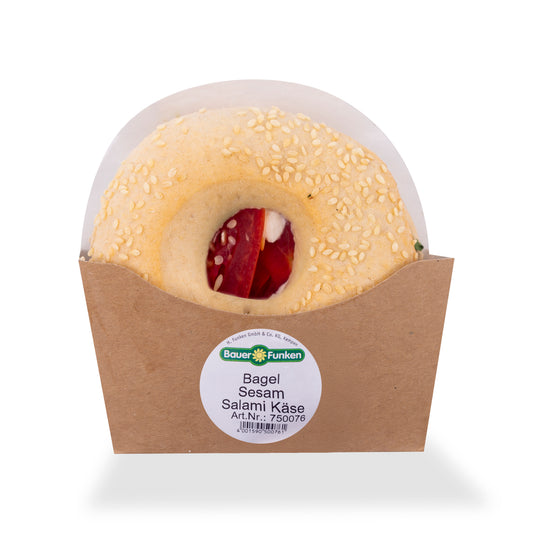 Bauer Funken Sesam Bagel Salami Käse 220g