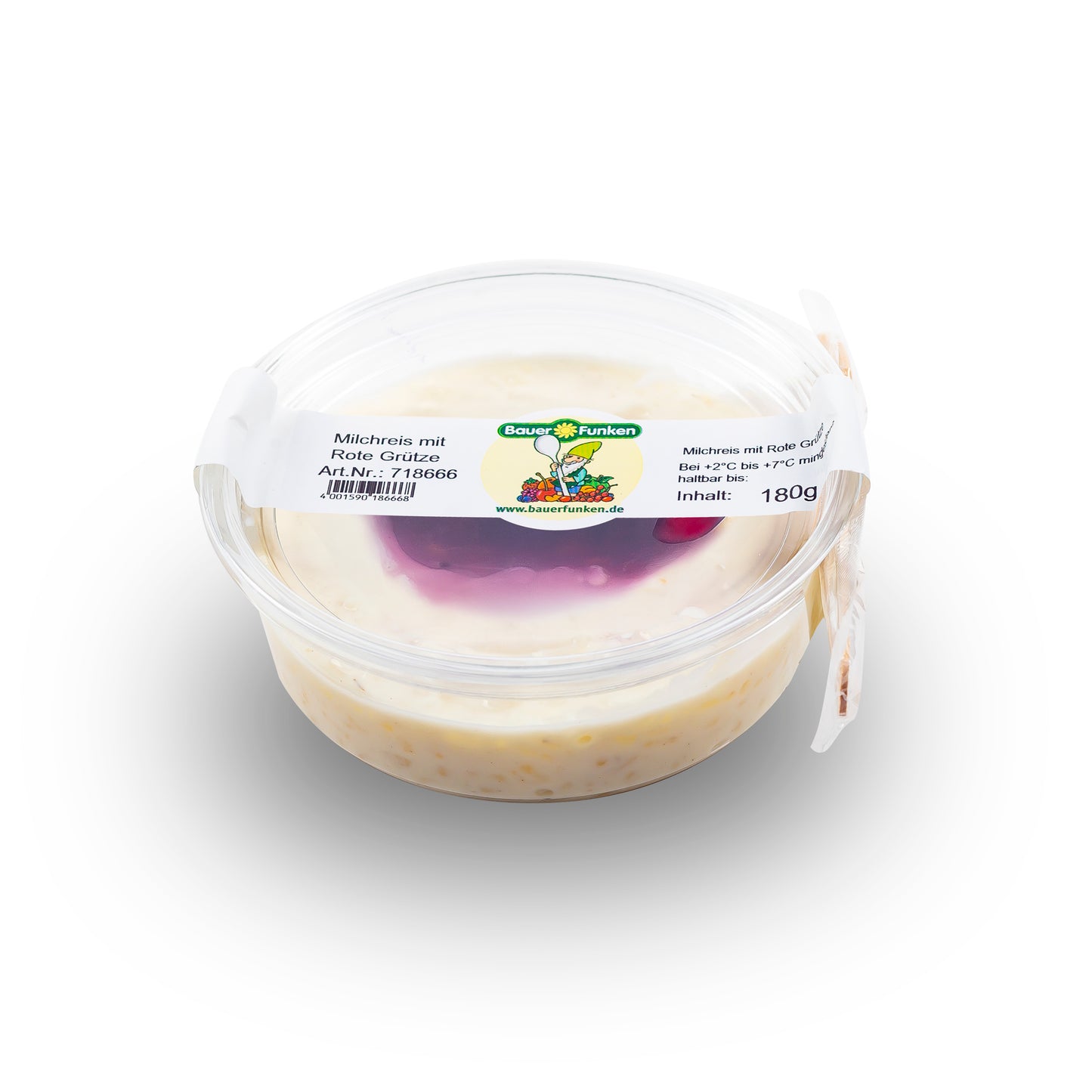 Bauer Funken Dessert Rote Grütze Milchreis