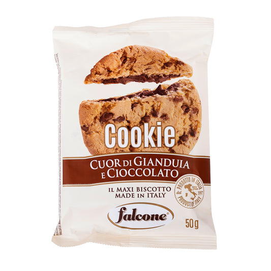 Falcone Cookie Cuor di Gianduia E Cioccolato 50g