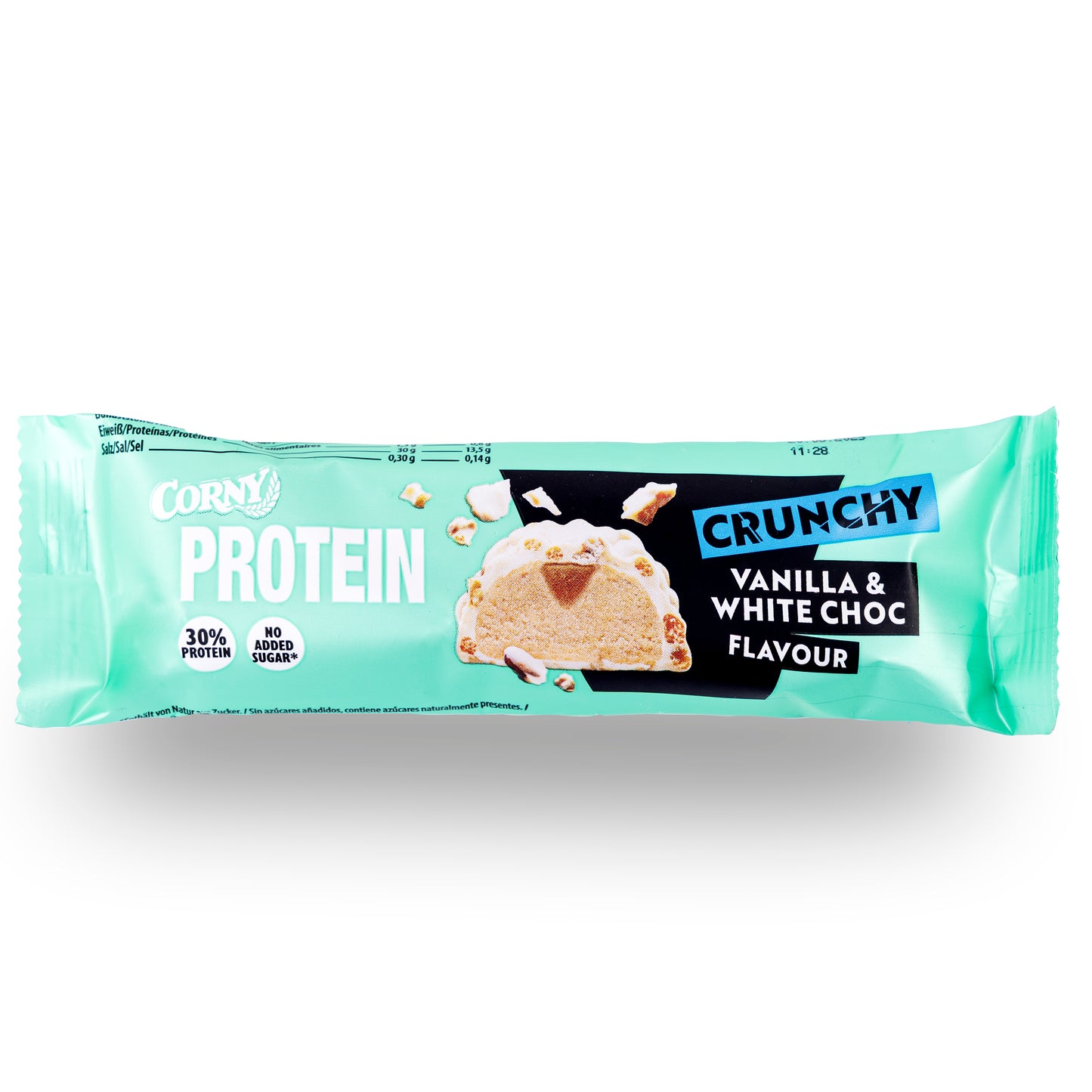 Corny Protein Riegel Vanilla White Crunch 45g