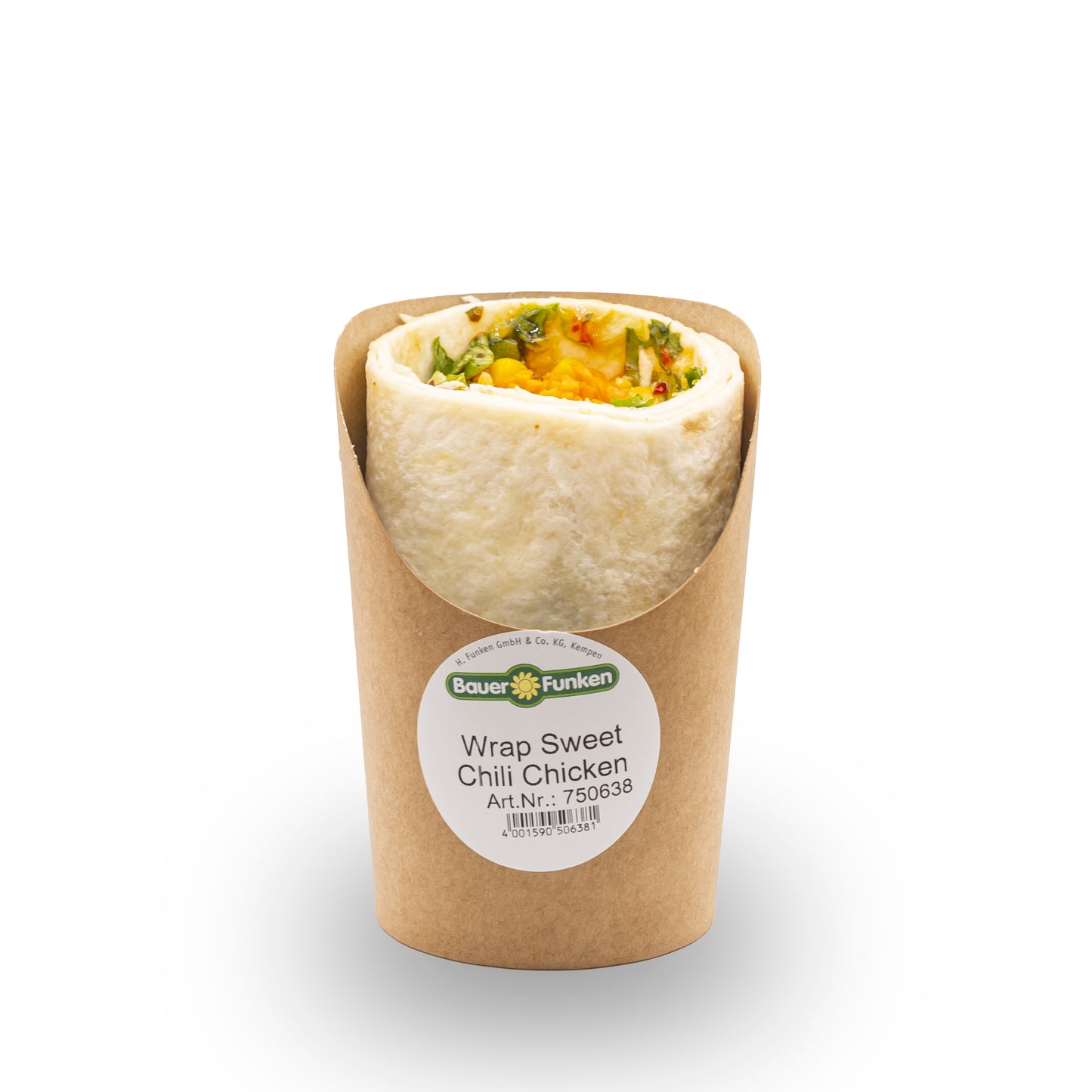 Bauer Funken Wrap Sweet Chili Chicken 160g