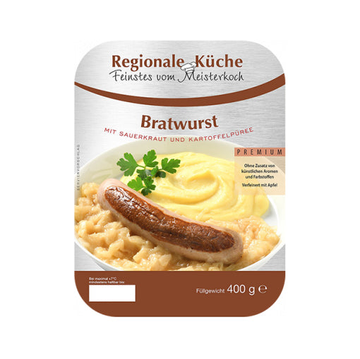 Trend Meal Bratwurst mit Sauerkraut und Kartoffelpüree 400g