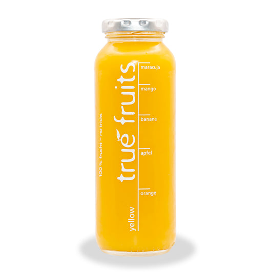 true fruits Smoothie yellow 0,25L Glas