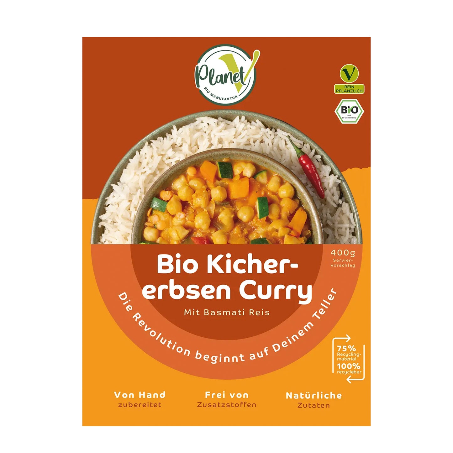 PlanetV Kichererbsen Curry (Bio) 400g